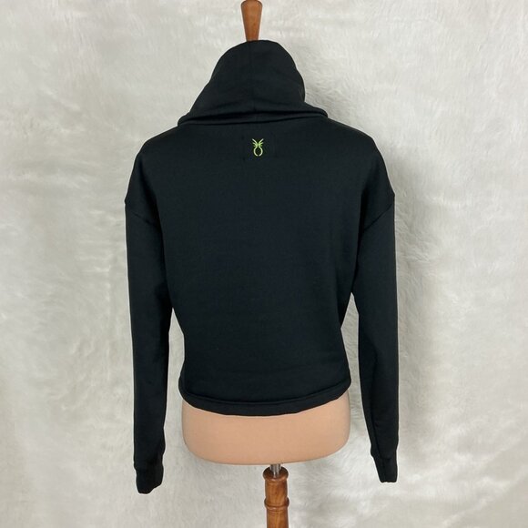 Dudley Stephens Black Long Sleeve Clover Crop Turtleneck Pull over NWT XS - Picture 4 of 9